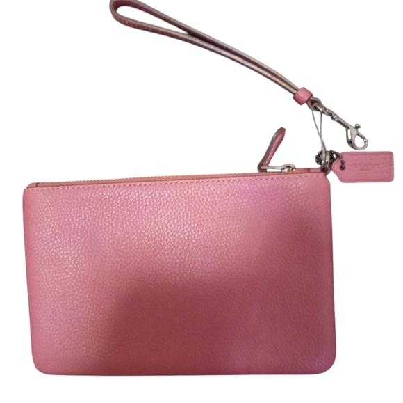 Coach - NWOT - Raspberry Colored Clutch Purse, Zippered Closure, 2 Pockets... - Picture 12 of 16